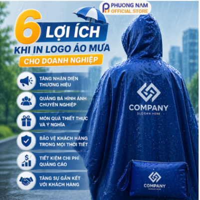 Alt="6 lợi ích khi in logo áo mưa cho doanh nghiệp"