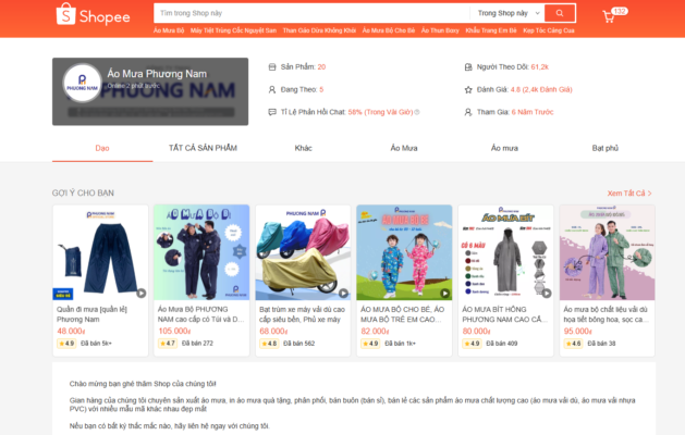 Alt="Hình ảnh Shopee Áo Mưa Phương Nam"