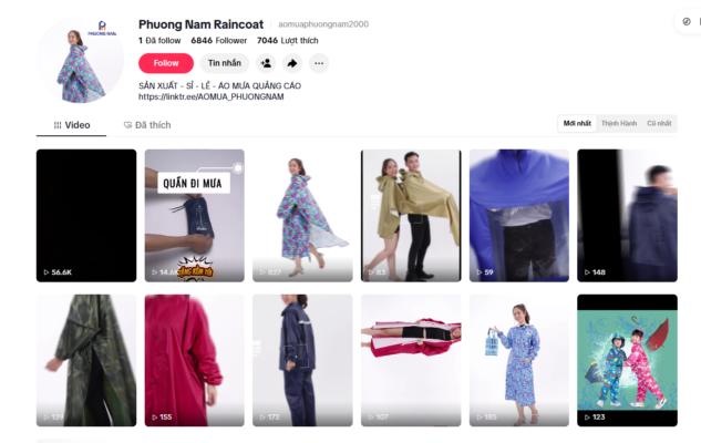 Alt="Hình ảnh Tiktok Áo Mưa Phương Nam"