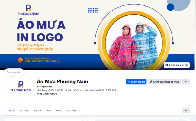 Alt="Kinh doanh áo mưa trên Facebook"