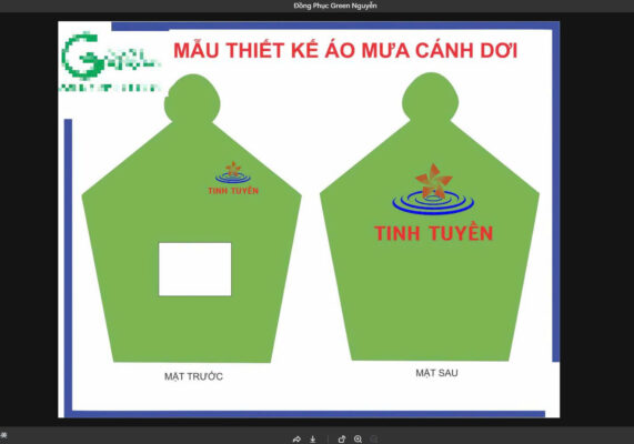 Alt="Áo mưa in lo go sản xuất từ PN"