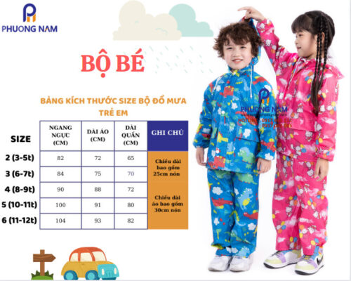 Alt="Áo mưa bộ bé Phương Nam"